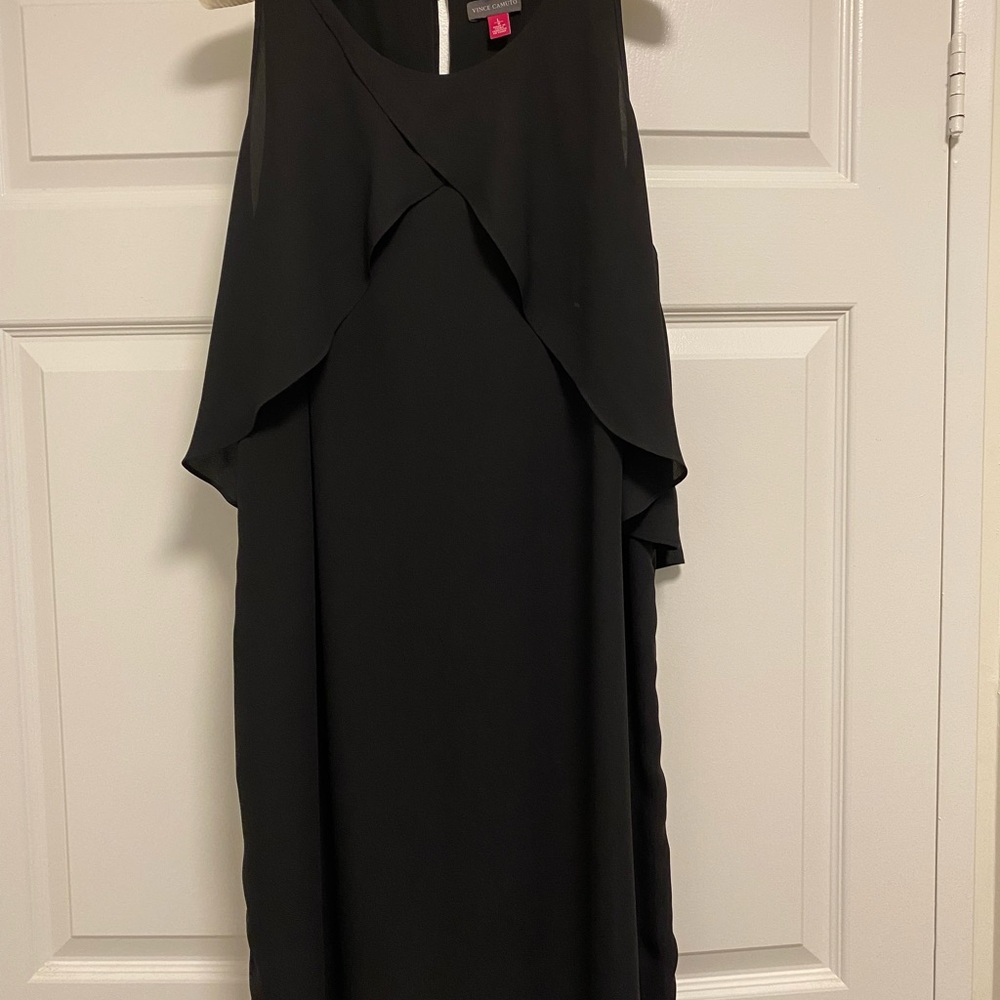 Vince Camuto Asymmetrical Black Dress